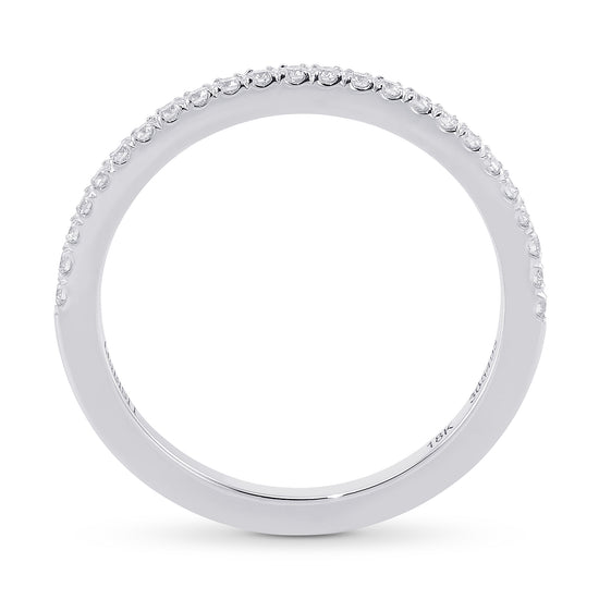 Round Brilliant Open Pave Diamond Wedding Band