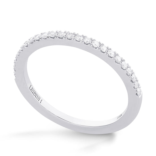 Round Brilliant Open Pave Diamond Wedding Band