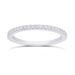 Round Brilliant Open Pave Diamond Wedding Band