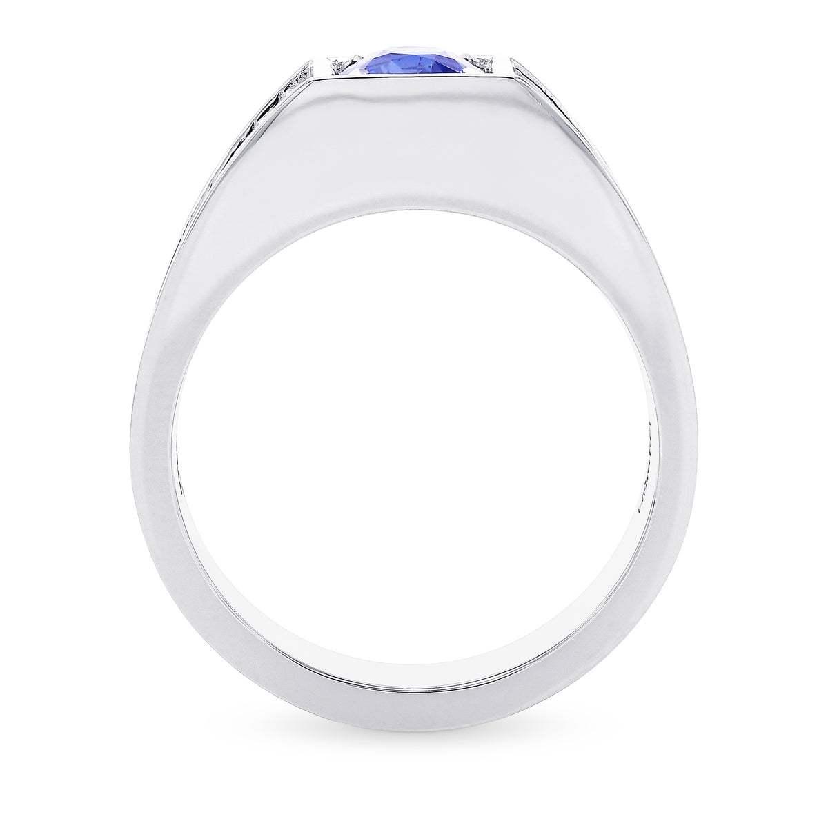 Cushion Cornflower Blue Sapphire Men's Ring