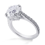 Classic Brilliant shape Diamond Side Stone Ring