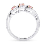 Argyle Fancy Pink Diamond 3 Stone Ring