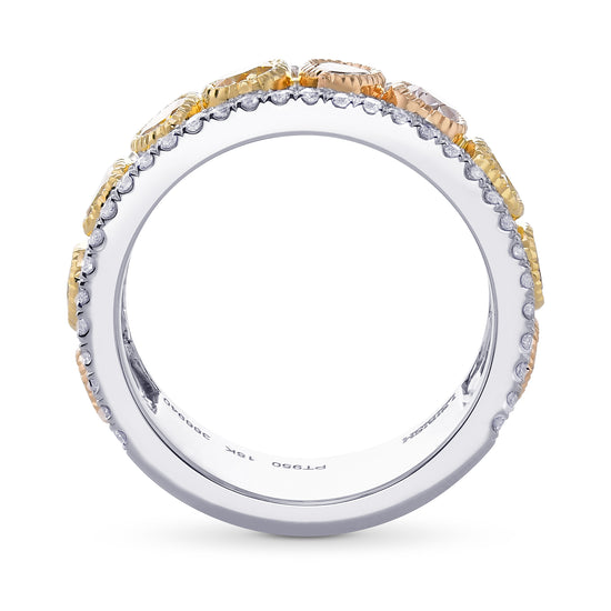 Mixed Color 10 Stone Diamond Ring