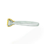 Fancy Intense Yellow Cushion and Triangle Diamond Ring