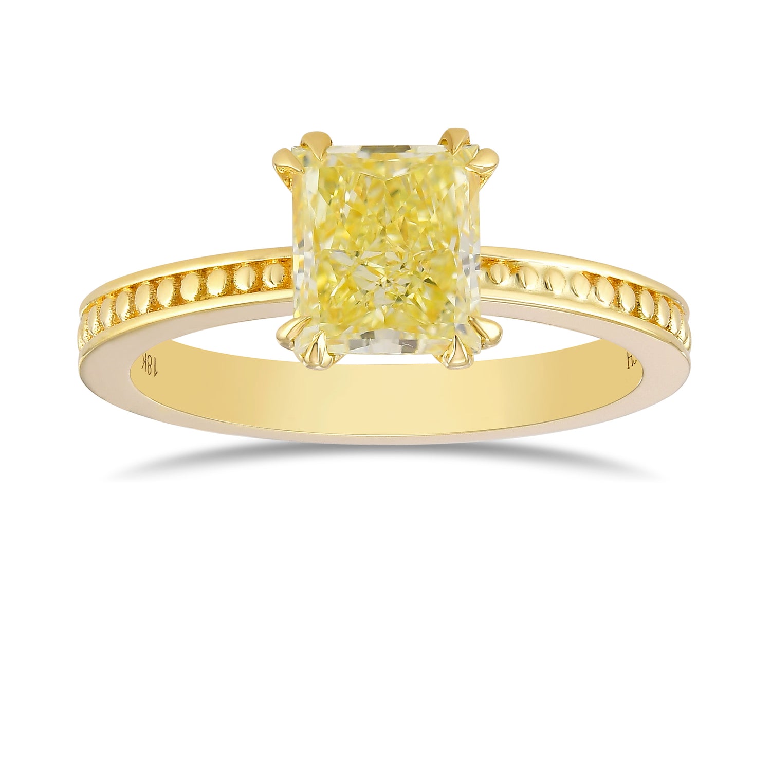 Fancy Light Yellow Princess Diamond Ring