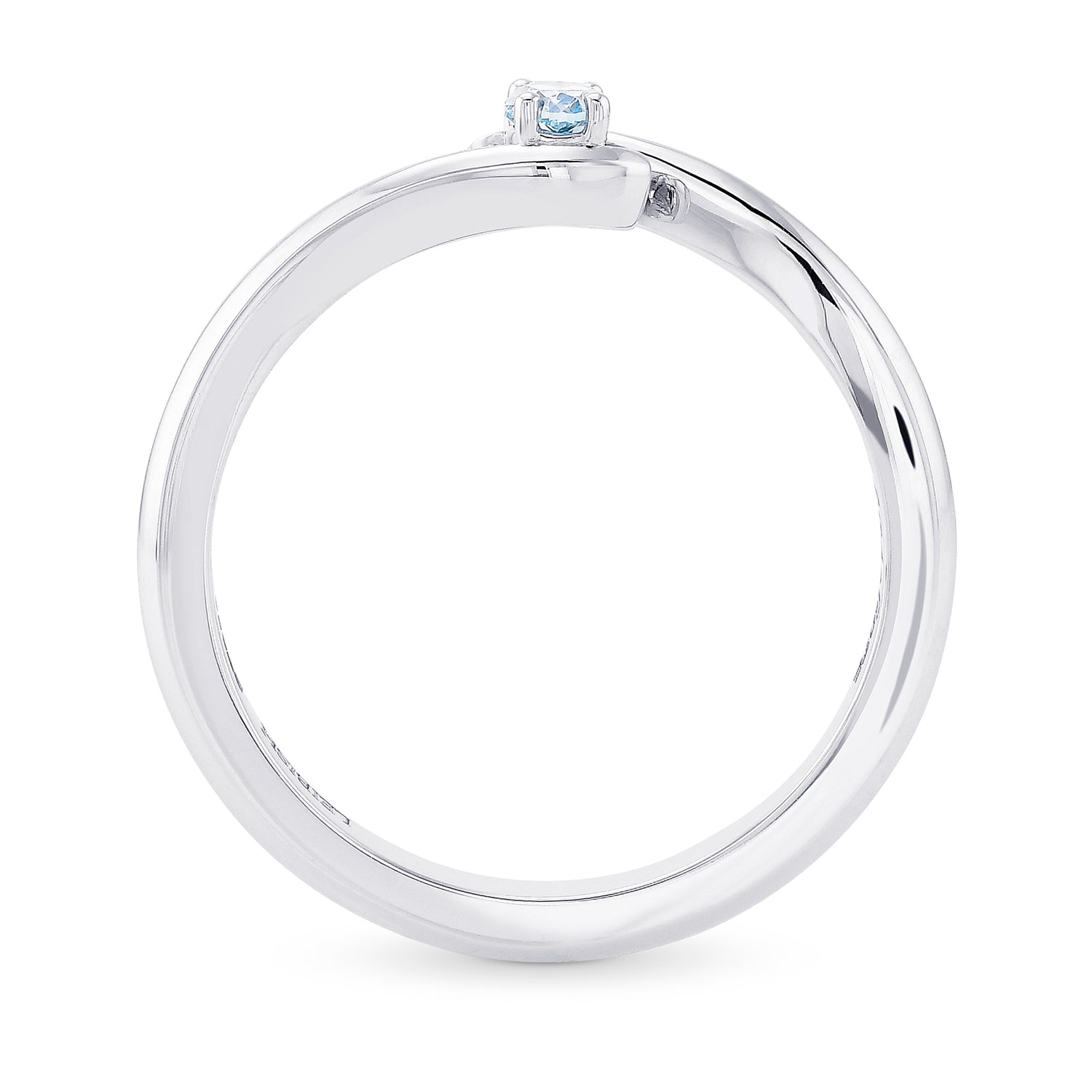 Fancy Intense Green Blue Oval Diamond Crossover Ring