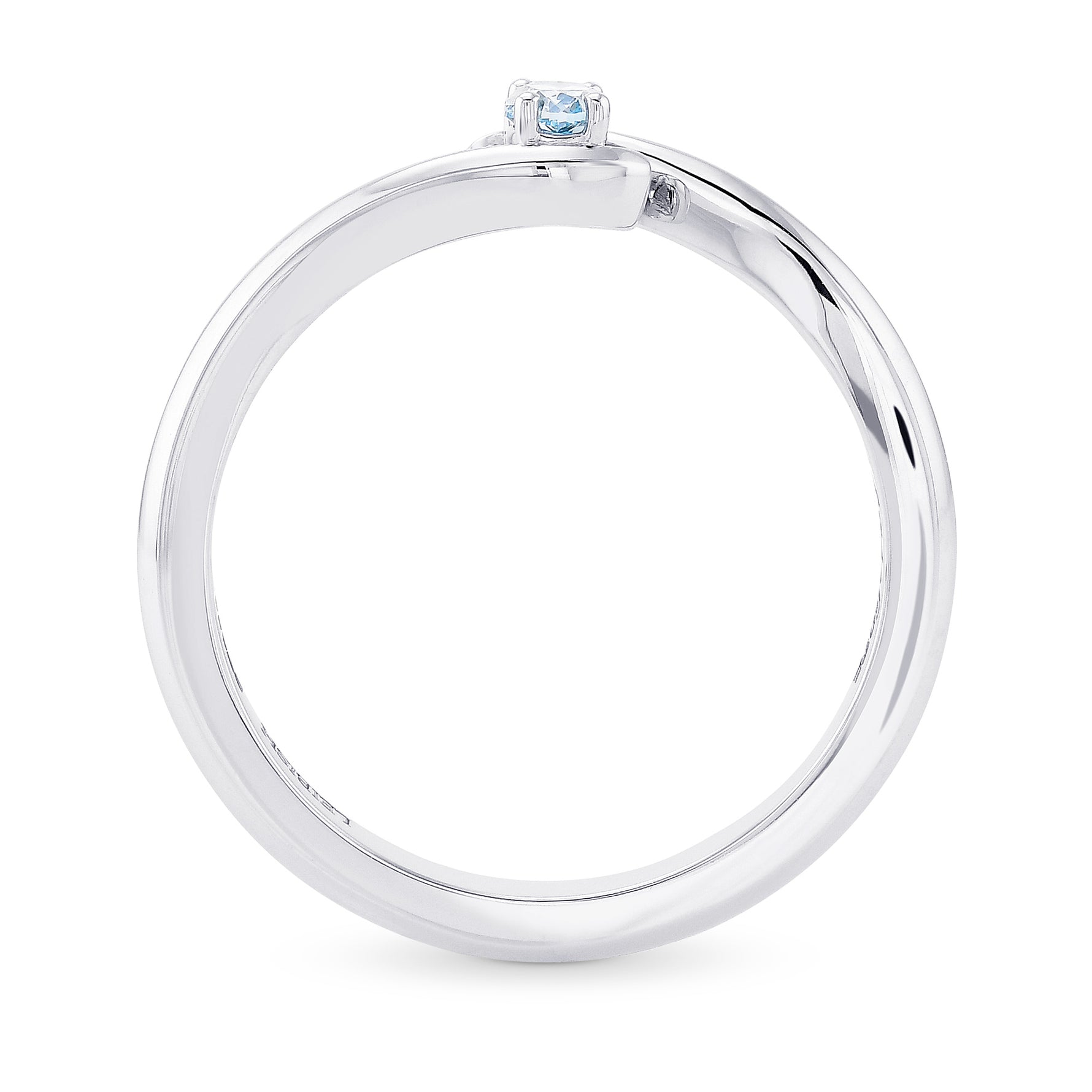 Fancy Intense Green Blue Oval Diamond Crossover Ring