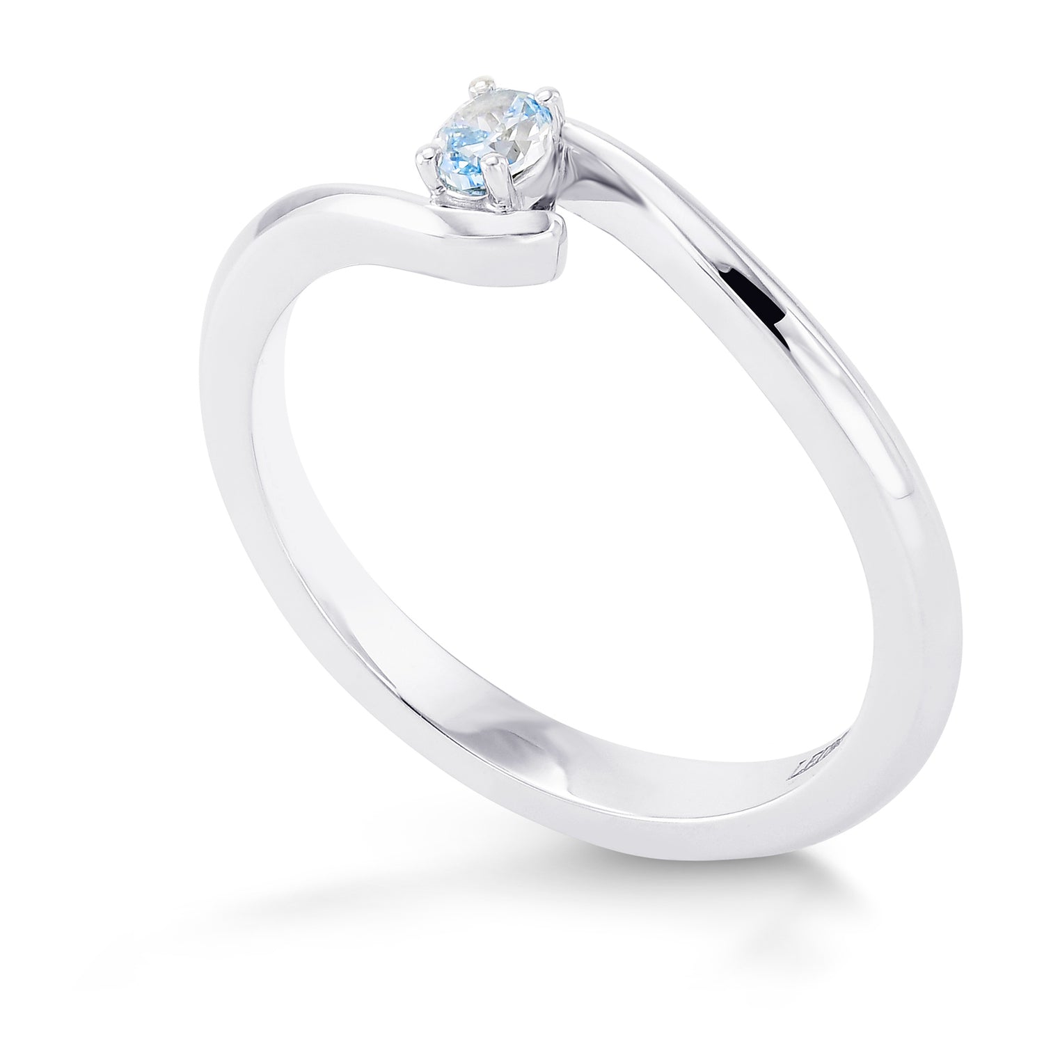 Fancy Intense Green Blue Oval Diamond Crossover Ring