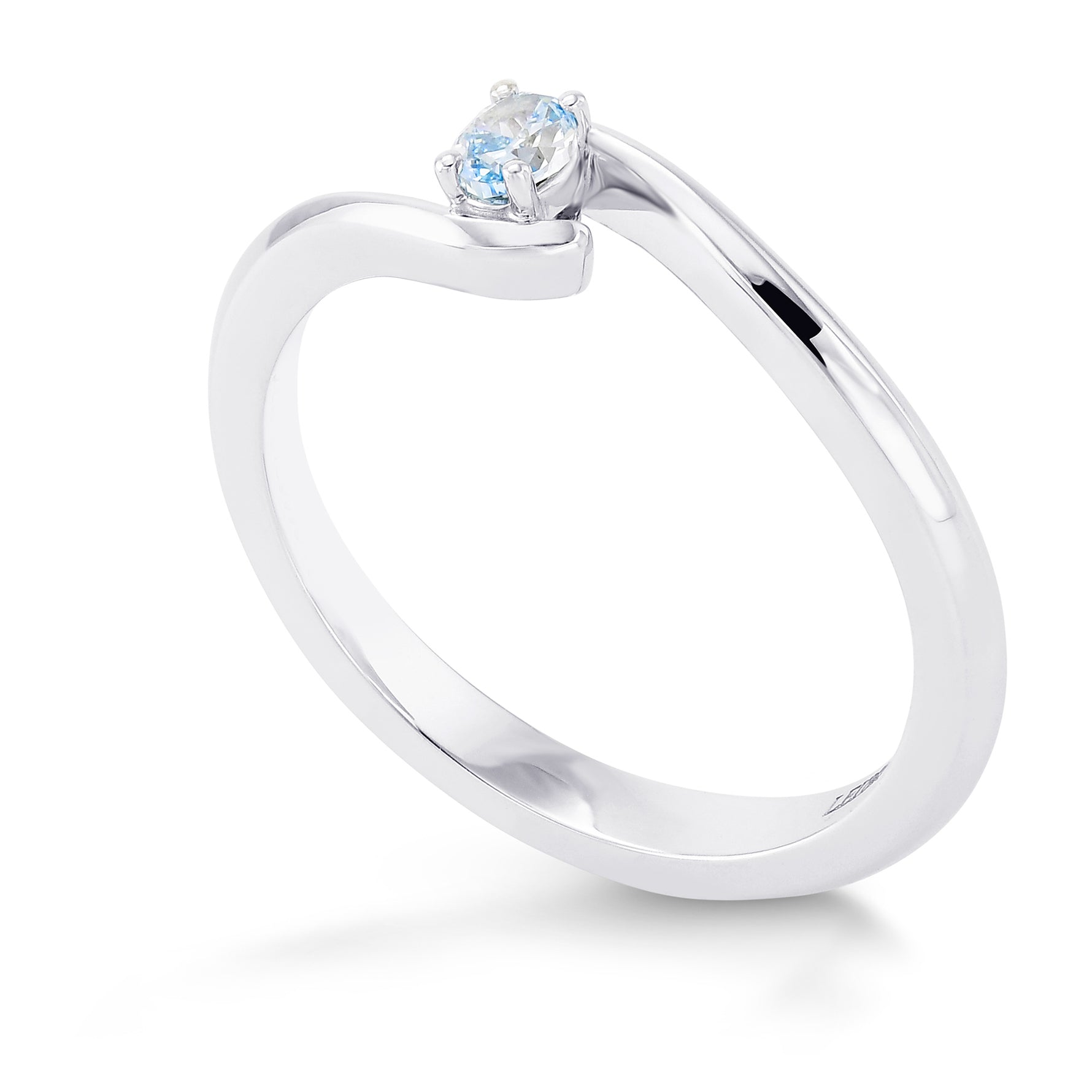 Fancy Intense Green Blue Oval Diamond Crossover Ring
