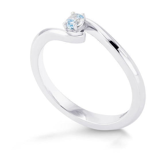 Fancy Intense Green Blue Oval Diamond Crossover Ring