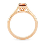  Round Garnet Brilliant Solitaire Ring