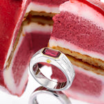 Pigeon Blood Red Ruby Mens Couture Ring
