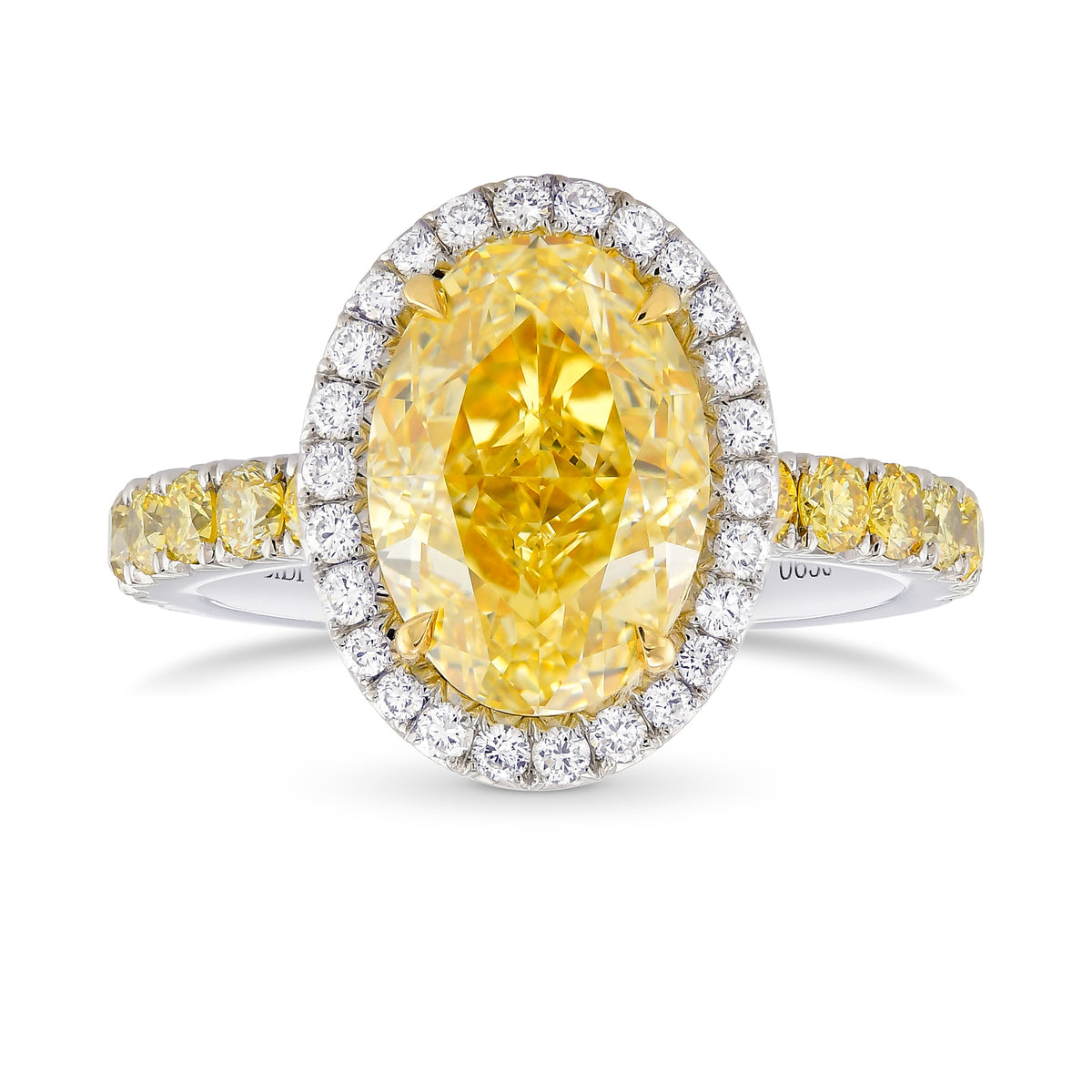 Fancy Brownish Yellow Oval Diamond Scalloped Filigree Halo Diamond Ring