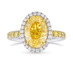 Fancy Brownish Yellow Oval Diamond Scalloped Filigree Halo Diamond Ring