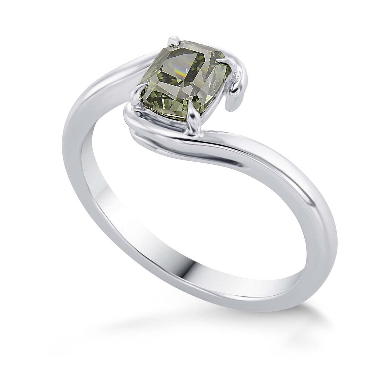 Chameleon Cushion Diamond Solitaire Diamond Ring