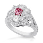 Extraordinary Fancy Intense Pink Radiant Diamond Dress Ring