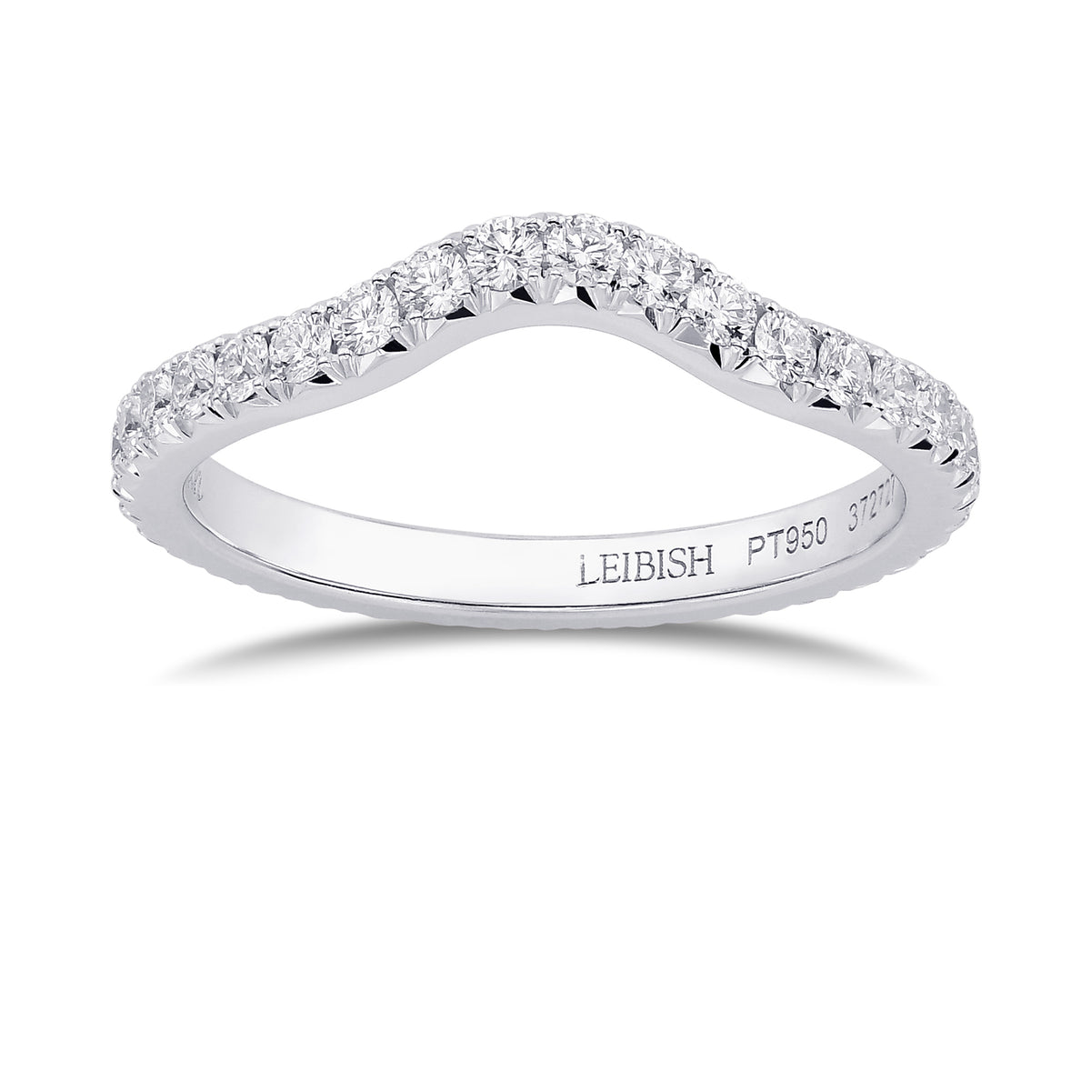 Contoured Eternity Diamond Wedding Band 