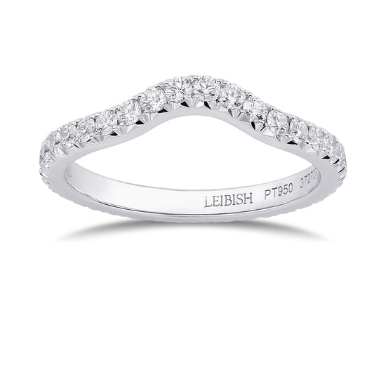 Contoured Eternity Diamond Wedding Band 