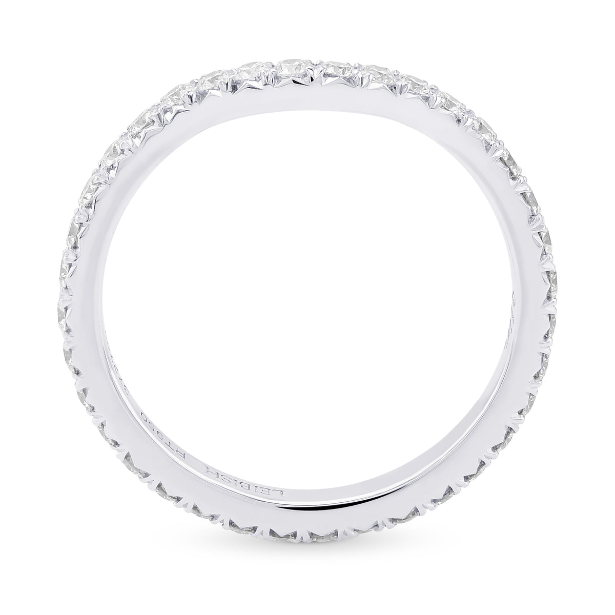 Contoured Eternity Diamond Wedding Band 