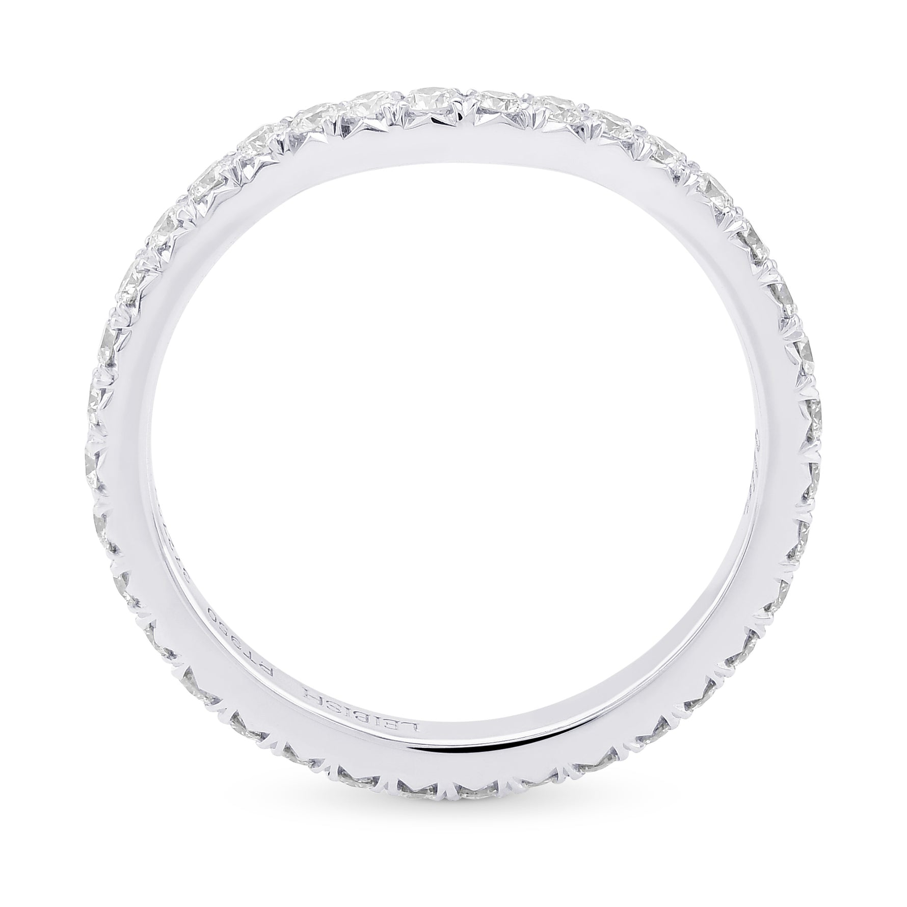 Contoured Eternity Diamond Wedding Band 