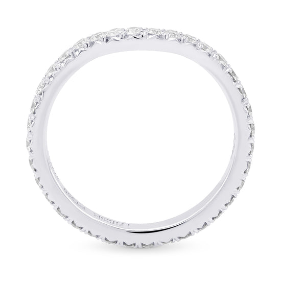 Contoured Eternity Diamond Wedding Band 