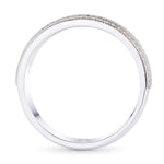 Wide Black Diamond Milgrain Wedding Band Ring