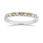 Brilliant Fancy Yellow & Colorless Diamond Band 