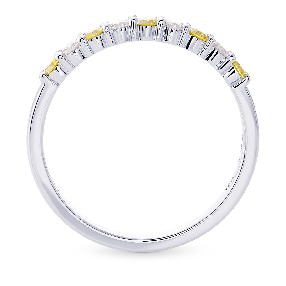 Brilliant Fancy Yellow & Colorless Diamond Band 