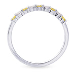Brilliant Fancy Yellow & Colorless Diamond Band 
