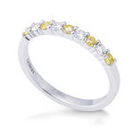 Brilliant Fancy Yellow & Colorless Diamond Band 