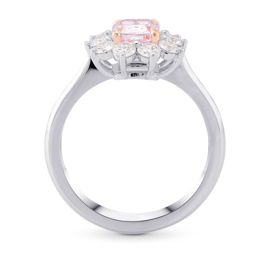 Fancy Light Purplish Pink Cushion Diamond Halo Ring