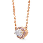  Collection Marquise and Fancy Pink Diamond Halo Pendant