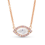  Collection Marquise and Fancy Pink Diamond Halo Pendant