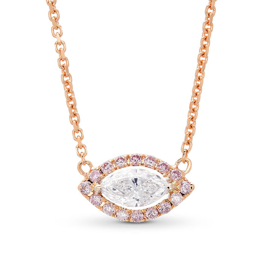  Collection Marquise and Fancy Pink Diamond Halo Pendant