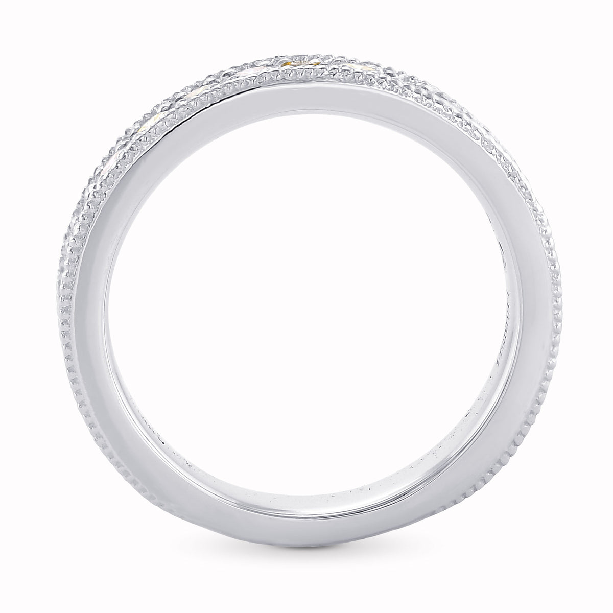 Multicolored Diamond Milgrain Band