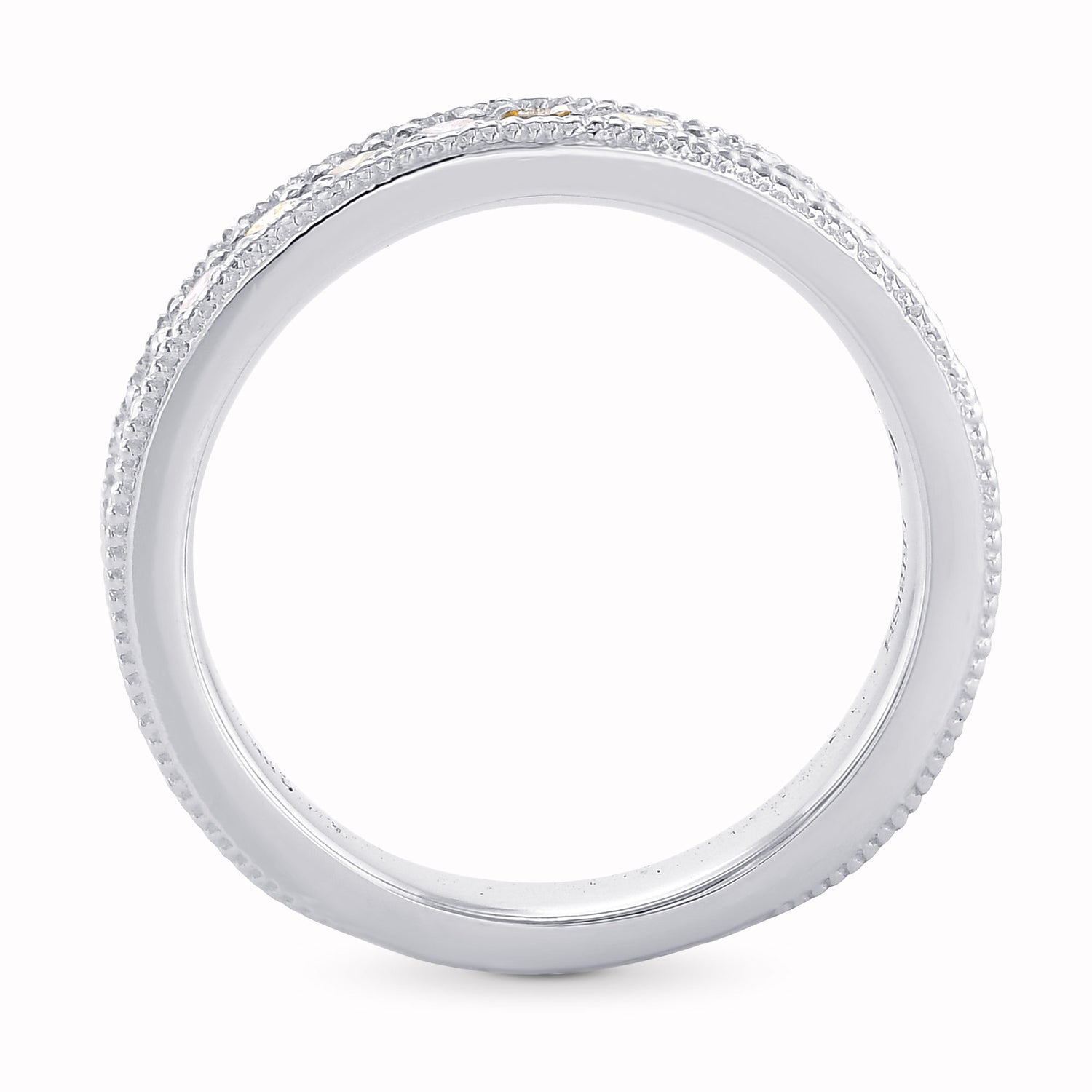 Multicolored Diamond Milgrain Band