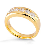 Round Diamond 5 Stone Men's Ring