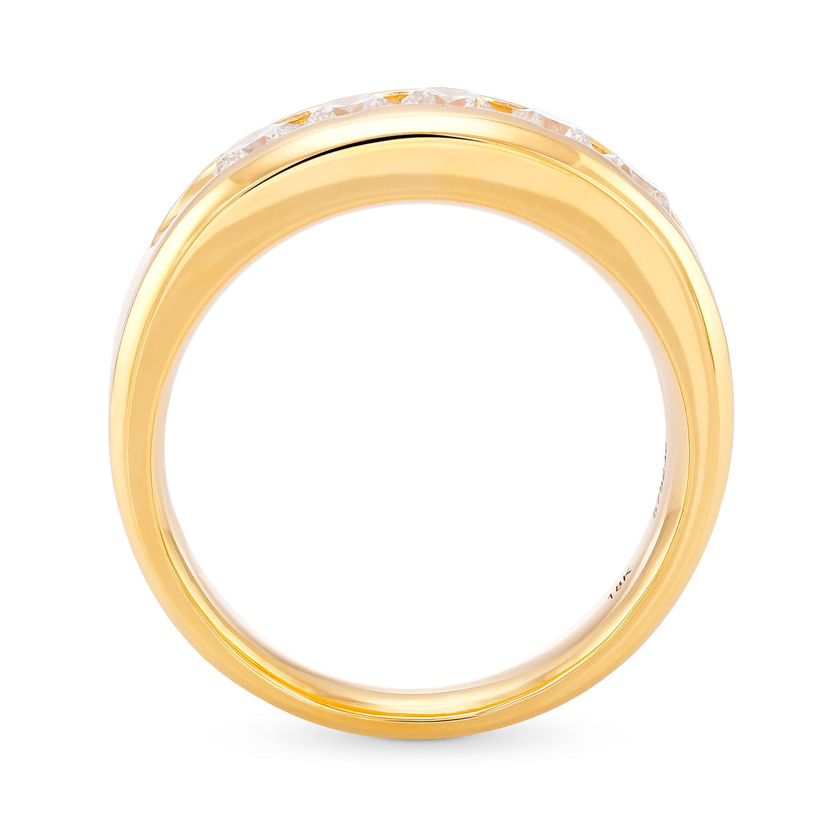 Round Diamond 5 Stone Men's Ring