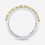 Fancy Yellow Radiant Diamond Band Ring 