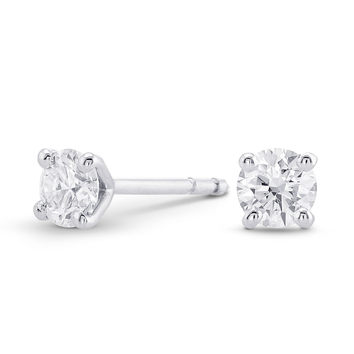 Round Brilliant Diamond Stud Earrings