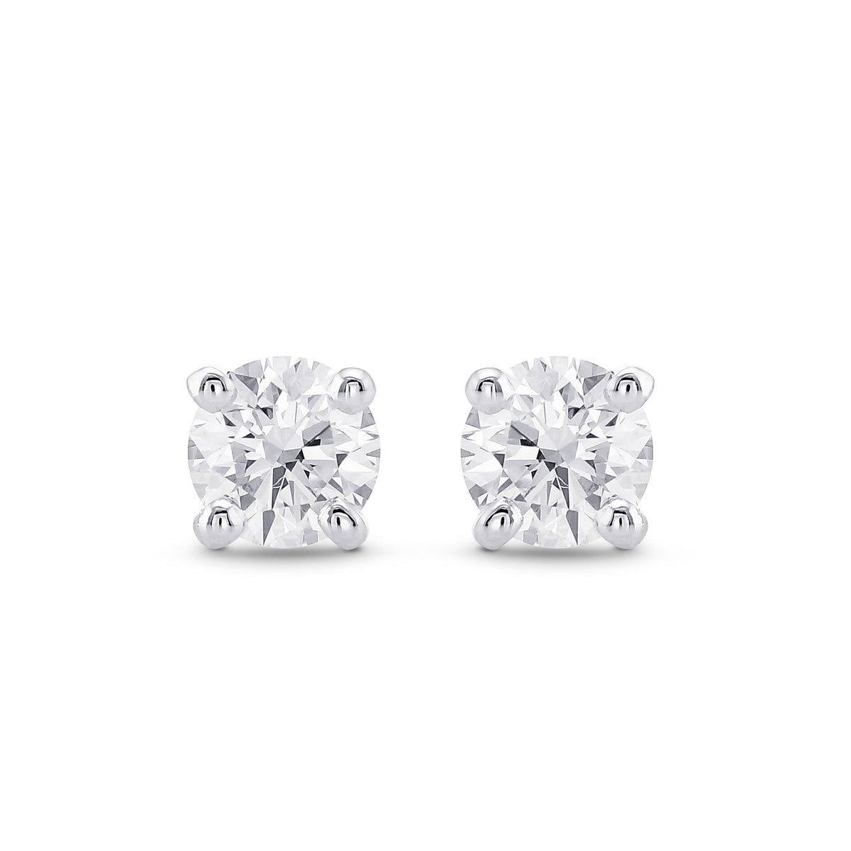 Round Brilliant Diamond Stud Earrings