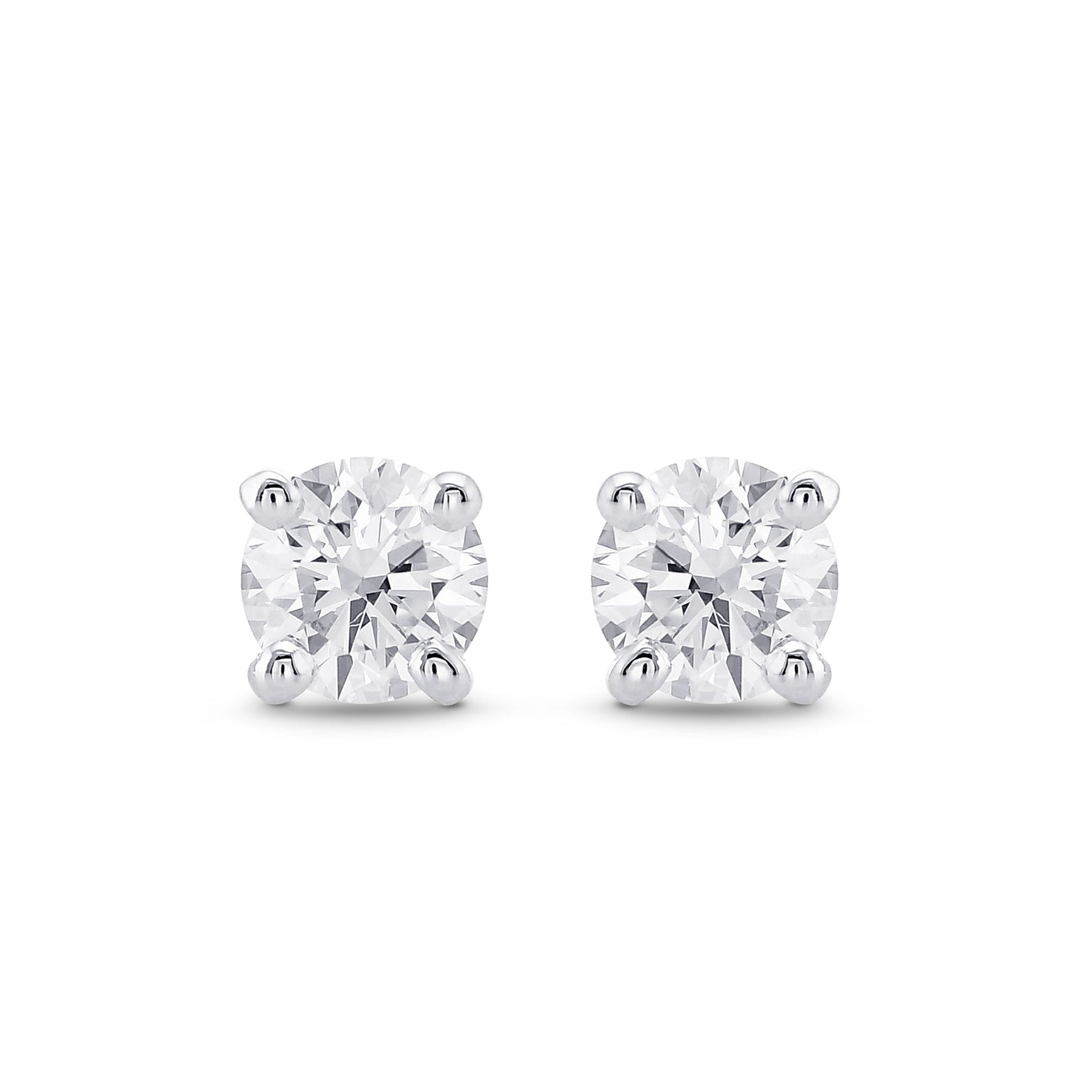 Round Brilliant Diamond Stud Earrings