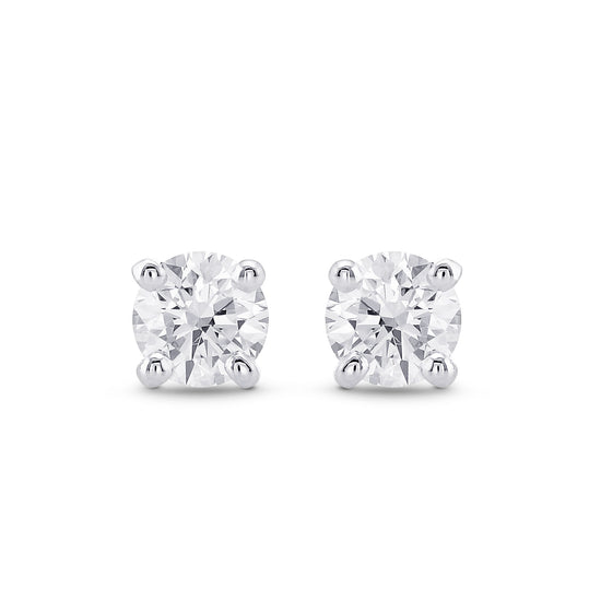 Round Brilliant Diamond Stud Earrings
