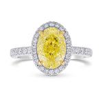 Fancy Yellow Oval Diamond Halo Ring