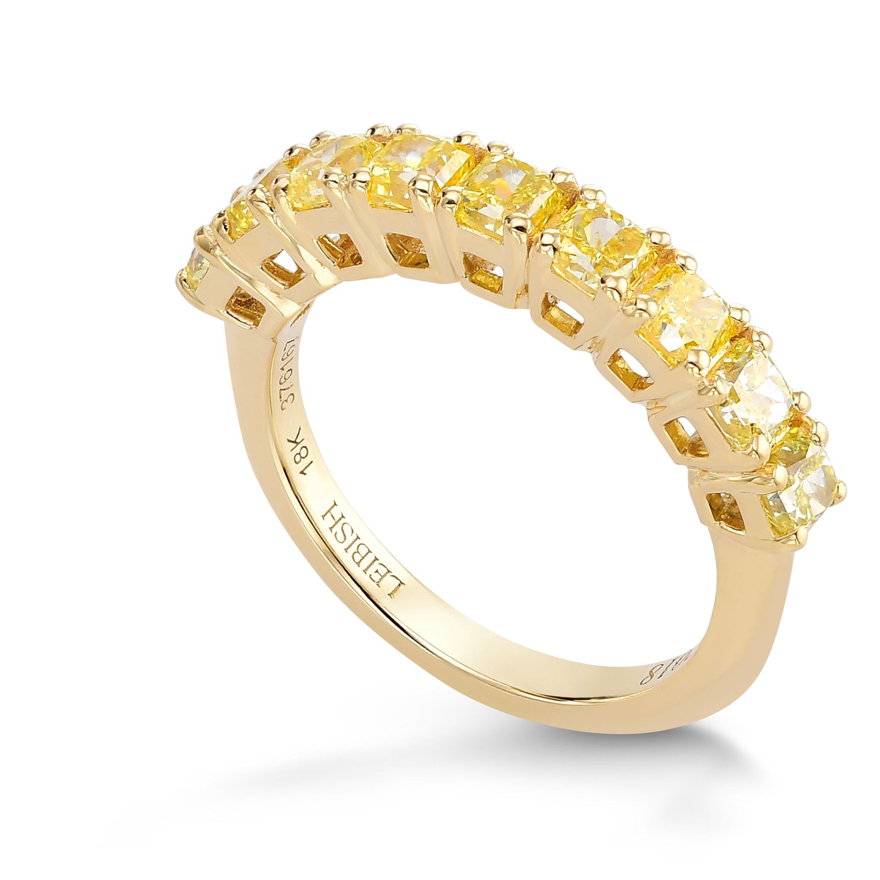 Fancy Intense Yellow Radiant Diamond Band Ring
