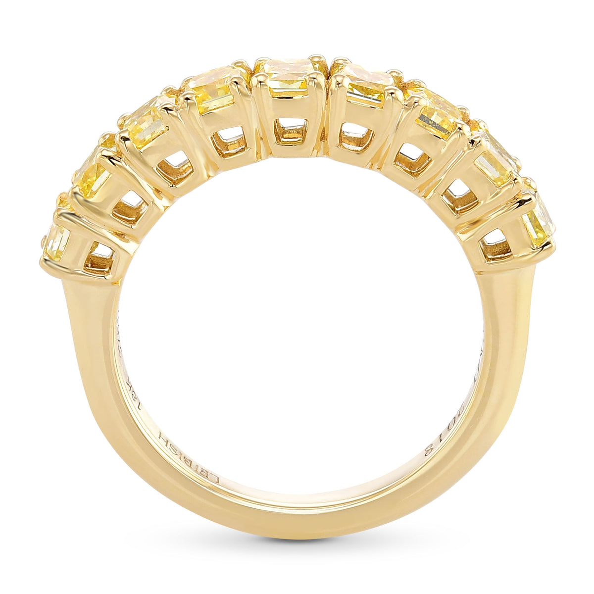 Fancy Intense Yellow Radiant Diamond Band Ring