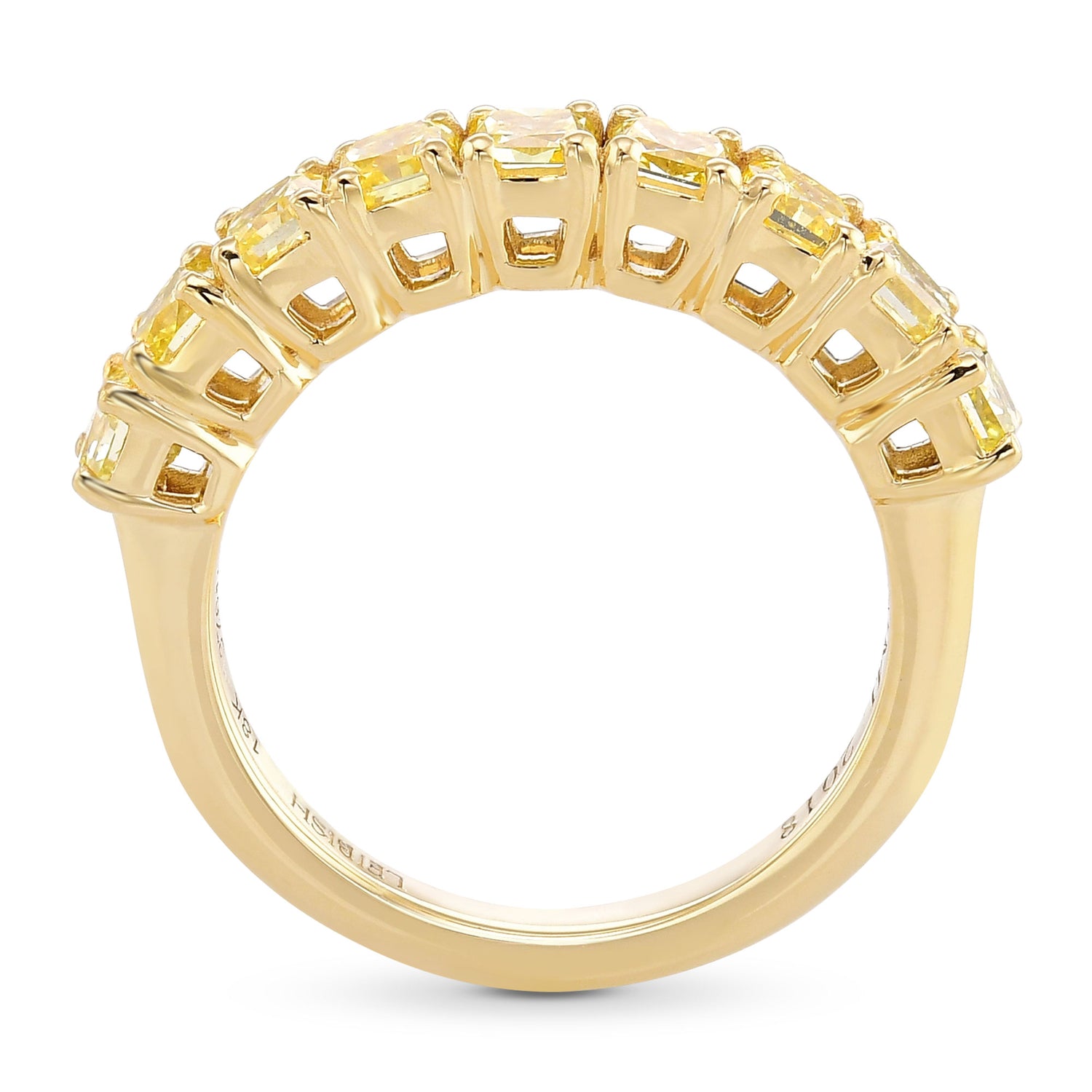 Fancy Intense Yellow Radiant Diamond Band Ring