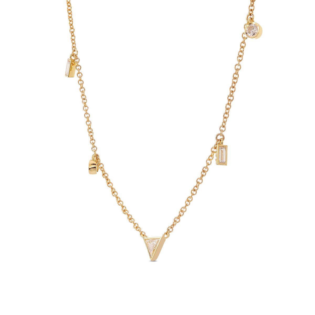 Mixed Shape Diamond Necklace 
