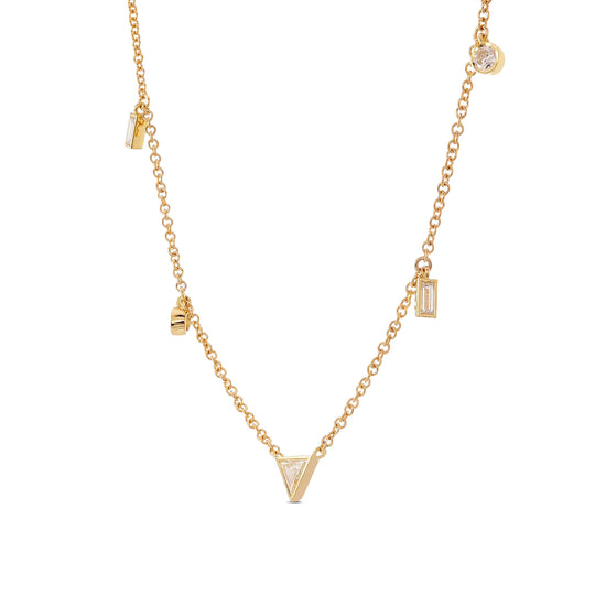 Mixed Shape Diamond Necklace 
