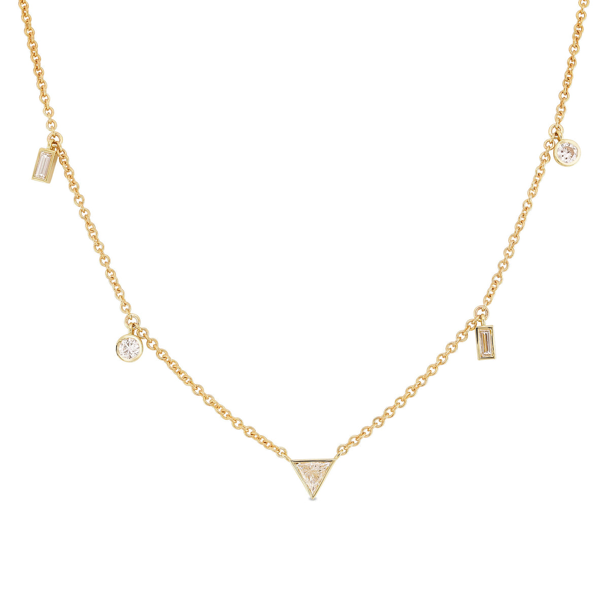 Mixed Shape Diamond Necklace 